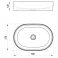 Tvättställ Ceramic Slim Oval Vit Blank 55 cm 4 Preview